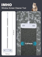 IMHO Cleaning Brush for Window Screen, Screen Cleaner Tool, 2 in 1 Mesh Screen Cleaning Brush, Small Brush for Patio, Door, Porch Screens, White &Grey Brush Cleaners for Screen - Image 4