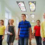 8Pcs Classroom Fluorescent Light Cover,2x4 FT Composition Inspirational - Image 6