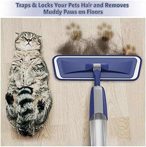 Spray Wet Mops for Floor Cleaning: Hardwood Floor Mops with 2 Bottles - Image 2