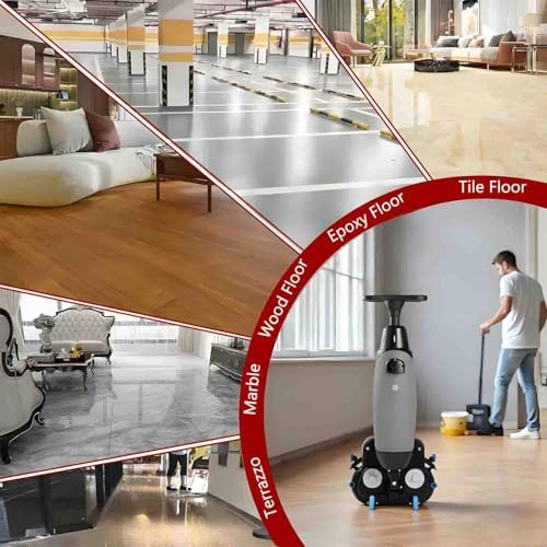 Commercial Floor Scrubber Machine, Electric Buffer Polisher, 17in - Image 7
