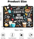 Stove Top Cover for Glass Electric Stove (Coffee, 30" x 21") - Image 2