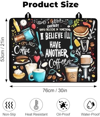 Stove Top Cover for Glass Electric Stove (Coffee, 30" x 21") - Image 2