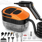 Steam Cleaner for Home & Car, 15s Fast Heat Handheld Steamer for Cleaning, 1.6L Large Tank, 3-Level Steam Control with 16-Piece Accessories Kit for Floors, Couches, Tiles, Grout, Dirt, and Grease by JILIGUALA