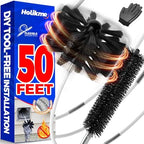 Holikme 50Ft Dryer Vent Cleaner Kit - Flexible Lint Brush for Deep Cleaning by Holikme