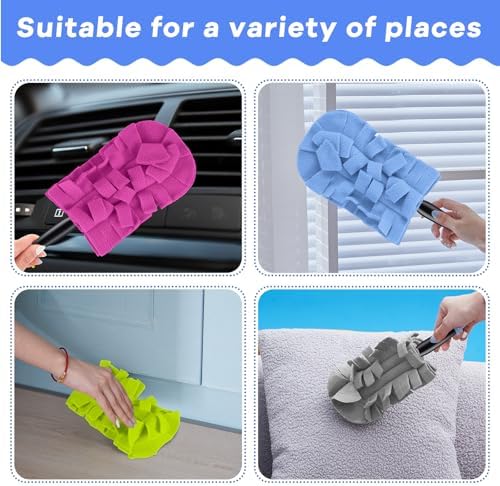 6 Pcs Reusable Duster Refills Washable Pads, Elegant Color - Image 4
