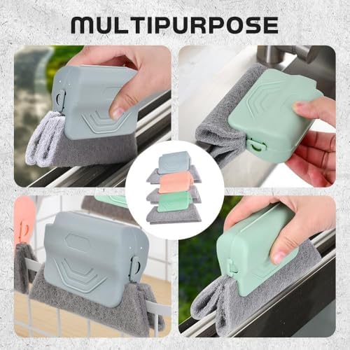 2026 New Magic Window Track Cleaner, 3Pcs Multipurpose Cleaning Brush for Window Grooves, Sliding Door Tracks, Tile Grout Lines, Shutter Slats, Car AC Vents, and Narrow Gaps (Green) - Image 5