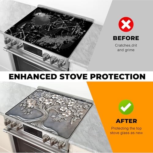 Stove Top Cover for Glass Electric Stove (Tree, 30" x 21") - Image 5