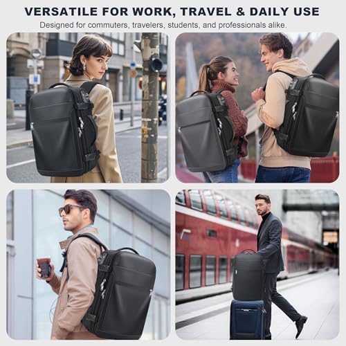 POSO Vacuum Backpack Travel, 60L Expandable Vacuum Seal Backpack with Pump & Laptop Compartment (Fits 17") - Image 2