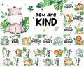8 Pcs Fluorescent Light Covers with 80 Magnets Decorative for Classroom Ceiling Lights 4 x 2 Feet Magnetic Light Cover Filter Easy Install for Office Hospital Home Ceiling Supplies (Jungle Animals) by Wiooffen