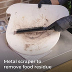 Everdure 2-in-1 Pizza Oven Brush and Scraper Tool - for Hard to Reach Areas and Keeping Your Oven Fresh and Clean - Nylon Bristles, Stainless Steel Spatula, Long Handle - Outdoor Pizza Oven Essential - Image 6