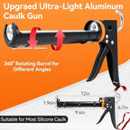Caulk Gun Kit, Smooth Silicone Caulking Gun and Caulk Remover Tool, Sealant Finishing Tool Grout Scraper for Kitchen Bathroom Window Sink Joint, All in One with Gift Box - Image 2