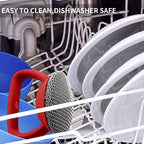 Herda Cast Iron Cleaner Scrubber with Heavy Duty Handle, Welded Chain Mail - Image 5