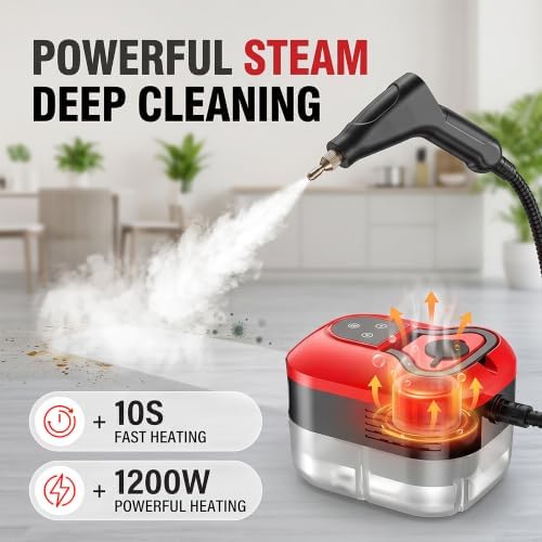 Handheld Steam Cleaner for Home and Car Detailing, 10s Fast Heat - Image 4