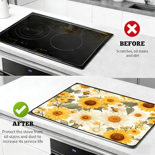 Stove Top Cover,28.5"L x 20.41"W,Heat Resistant Cooktop Protector Mat - Image 4
