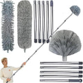 20+ Feet High Reach Duster Kit with 3-14 ft Extension Pole for Cleaning Fan, Spider Web, High Ceiling, Blinds, Furniture, Cars - Cobweb Microfiber Duster // Outdoor & Indoor Extendable Duster by Providequalityproducts