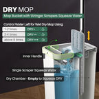 JOYMOOP Flat Mop System, Microfiber Mop and Bucket Set, White, Household & Commercial Floor Cleaning Mop with Long Handle, Wet & Dry Cleaning for Hardwood Floors, Includes 5 Pads - Image 3