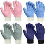 MIG4U Microfiber Dusting Gloves Washable Reusable Cleaning Mittens Gloves Kitchen House Cleaning Car Blinds Multicolor 4 Pairs L/XL by MIG4U
