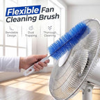 Fan Cleaning Brush, Bendable Microfiber Head, Microfiber Duster for Electric Fan and Blind, Reusable Dust Remover Washable ldeal for Electric Fans Air Conditioning, Home Car Vents, Curtain (Gray 2PCS) - Image 2