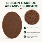 12 Inch Orbiter Brown Scrub Pads 437049, with Silicon Carbide Grit, 2 Pack - Image 3