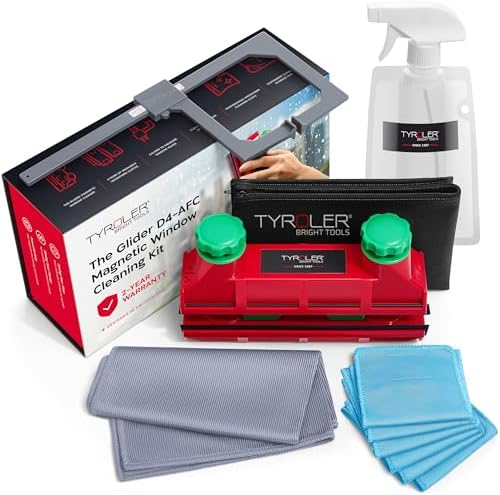 Tyroler Magnetic Window Cleaner Tool 0.1"-1.6" Thick | The Glider D4 by TyrolerBrightTools