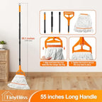 TidyBliss Commercial Mop Heavy Duty with 55” Long Handle (Orange) - Image 3