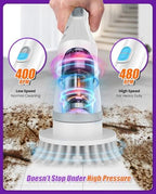 6-in-1 Cordless Electric Spin Scrubber with Long Handle - Image 2
