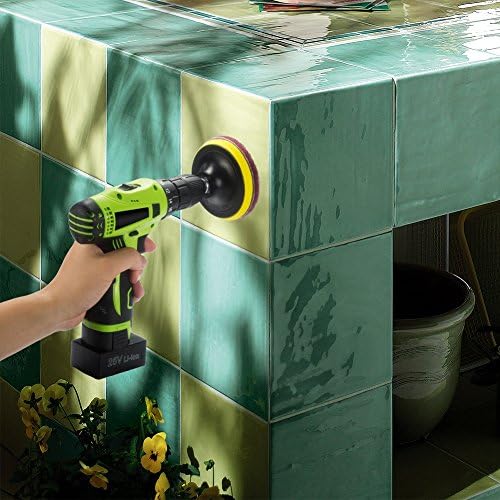 4 Inch Drill Powered Brush Tile Scrubber Scouring Pads Cleaning Kit - Image 6