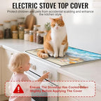 Stove Top Cover for Electric Stove,Glass Stove Top Cover, Heat Resistant Glass Cooktop Cover, Stovetop Protector, Kitchen Decor, Dish Drying Mats Cover for Ceramic Washer Top 28.5x20.5 inch - Image 5