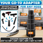 12 Pcs Universal Vacuum Attachments & Brushes Set – Vacuum Cleaner Attachments Universal 2 1/2" 1 1/4" with Soft Bristles – Durable PP, Multi-Purpose for Car, Home, Workshop Cleaning, Extended Reach - Image 4