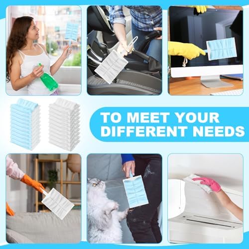 Mimorou 50 Pcs Disposable Dusters Refills Bulk for Cleaning (Blue Color) - Image 7