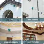 TelesPro 30 Feet High Reach Cobweb Duster with 6-24Ft Extension Pole, Webster Cobweb Duster with 5-Stage Telescopic Aluminum Pole, Spider Web Brush for Outdoor & Indoor Cleaning - Soft Bristles. - Image 5