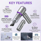 Car Vacuum Cleaner High Power, 20000Pa Portable Cordless Handheld Vacuum - Image 3