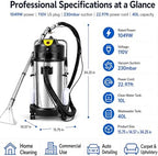 40L Commercial Carpet Cleaner 3 in 1 Carpet Extractor for Sofa Upholstery - Image 3