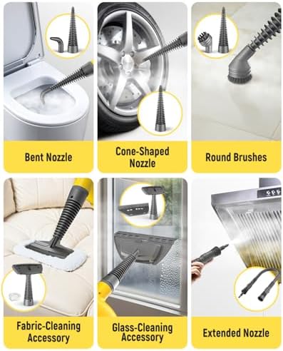 Suu66 Handheld Steam Cleaner, 500mL Tank, Deep Cleaning & 19PCS Accessories - Image 3