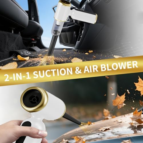2 in 1 Handheld Car Vacuum Portable Cordless, 2 Speed Handheld Vacuum 20000PA High Power Air Blower & Pump & Air Duster, Mini Hand Held Vacuum Rechargeable for Home, Car, Office, Pet Hair - Image 4