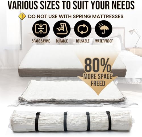 TAILI Mattress Vacuum Storage Bag,Easy Moving for Memory Foam,Full/Queen - Image 4