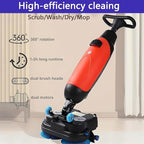 Floor Machine,Walk-Behind Commercial Floor Scrubber,Dual Brush Heads for Cleaning (43cm/16.9in Cleaning Width),Working Efficiency (12000ft²/h),for Restaurants/garages/Gyms White - Image 2