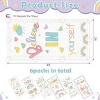 6pcs Classroom Inspirational Fluorescent Magnetic Light Cover,2x4 FT Pastel - Image 2
