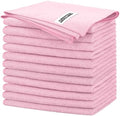 FIXSMITH Pink Microfiber Cleaning Cloth -Pack of 12, Highly Absorbent Cleaning Rags, 16"X12" All Purpose Cleaning Towels for Housekeeping, Kitchen, Car, Lint Free and Reusable Microfiber Towels by FIXSMITH