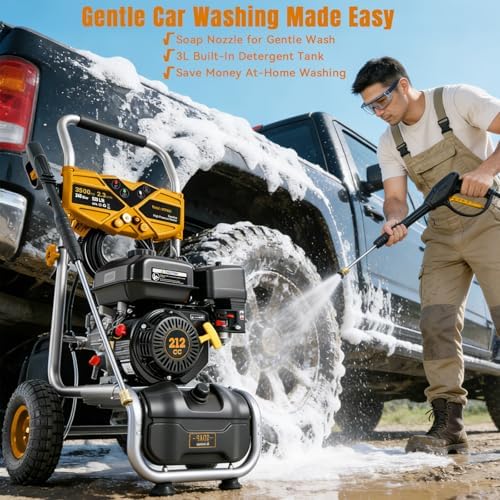 3500PSI Gas Pressure Washer, 212CC 2.3GPM Gas Powered Power Washer - Image 5