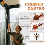 Buyplus 30FT Reach Solar Panel Cleaning Brush Kit with 5-24FT Telescoping Pole, Water Fed Window Cleaner Tool with 20" Brush, Soap Dispenser, Cobweb Duster, Squeegee for Roof, RV, Gutter, Deck,Orange - Image 5