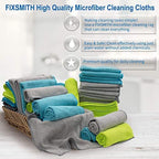 FIXSMITH Microfiber Cleaning Cloth - Pack of 50, Microfiber Towels for Cars 16 x 12 in, Highly Absorbent Cleaning Rags, Lint-Free, Streak-Free Cleaning Cloths for Car Kitchen Home Office - Image 3
