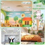 6 Pcs Fluorescent Light Covers with 60 Magnets Decorative for Classroom Ceiling Lights 4 x 2 Feet Magnetic Light Cover Filter Easy Install for Office Hospital Home Ceiling Supplies (Jungle Animals) - Image 4