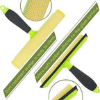 Shower Squeegee Window Squeegee Cleaner for Shower Doors Glass, 2 in 1 Window Cleaning Tool Window Scrubber Handheld Squeegee for Car Windshield with Sponge and Rubber Squeegee, Green - Image 5
