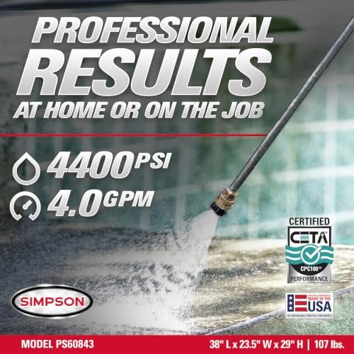 Simpson PowerShot 4400 PSI Gas Pressure Washer, 4.0 GPM, CRX 420cc Engine - Image 2