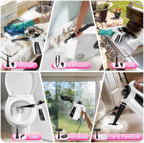Pressurized Handheld Steam Cleaner, 12Pcs Portable Deep Cleaning Steamer - Image 5