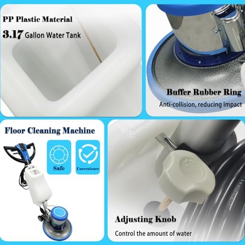 1100W Floor Buffer Polisher Machine φ17" Single Pad 175RPM 110V - Image 4