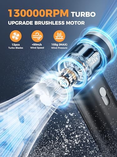 Smiling Shark J01 Electric Air Duster 130000RPM Full Body Aluminum Alloy - Image 2