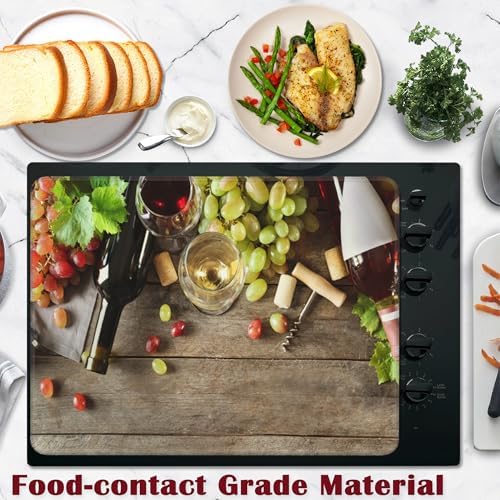 Electric Stove Top Cover Protector,Red Wine Grapes Glass Flat Top Stove Mat,Heat-Resistant Oven Induction Cooktop Mat for Ceramic Countertop Mats Dish Drying Mat - Image 5