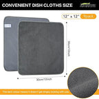 KinHwa Dish Cloths for Washing Dishes with Scrub Side, Microfiber Dish Rags - Image 6
